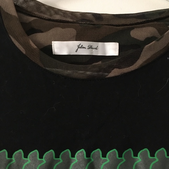 New JULIEN DAVID Japan Black Cotton Soldier Print Tee M - Picture 2 of 4